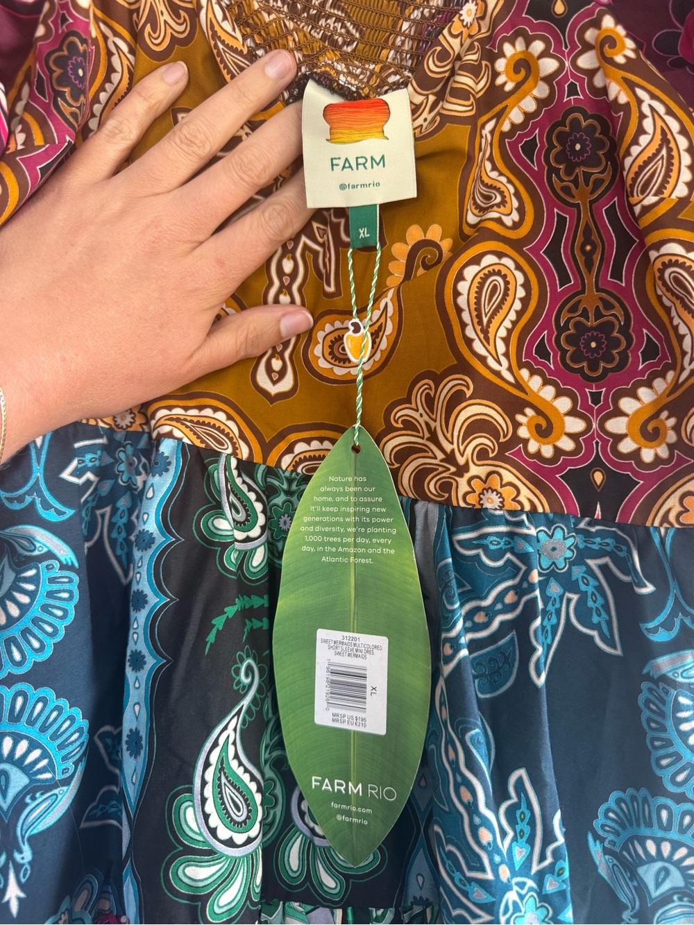 Farm Rio Bandana Print Mini Dress, XL, NWT - Picture 8 of 9